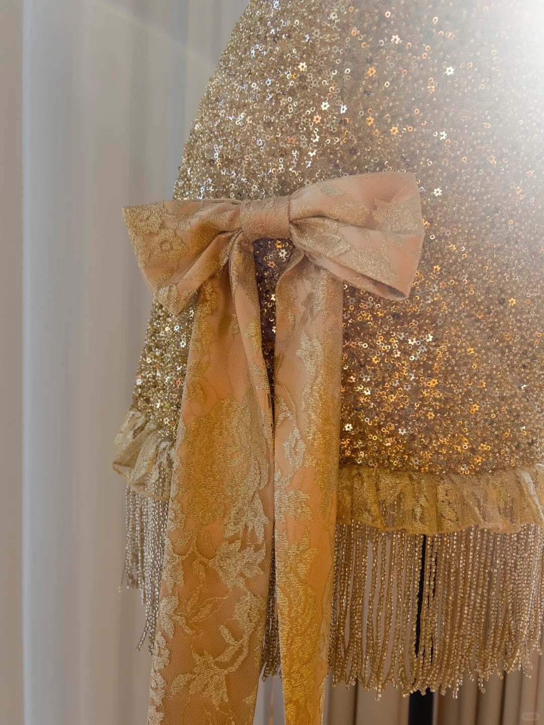 Gold Luxury Shiny Gorgeous Cute Elegant Exquisite Tassel Short Sequin Homecoming Dress Prom Dress Evening Dress Party Dress gh4165