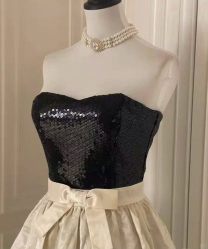 __hite Retro Shiny Elegant Princess Short Sequin Homecoming Dress Birthday Party Dress~__ gh4268