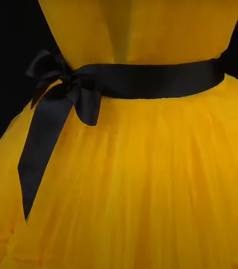 Yellow Tulle High Low Prom Dress, Yellow Formal Evening Dress ED0715