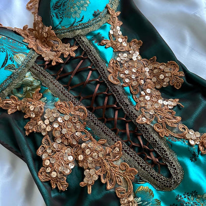 kovadresss-Turquoise Green Shiny Fashion Short/Mid-Length Chiffon Sequin Homecoming Dress Birthday Party Dress gh5008
